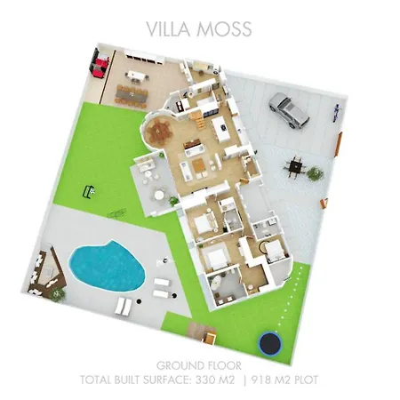 Vacation I Moss, Ibiza-style Villa, Golf-front, Swimming-pool, Biohacking, Sauna, Fire-pit Lounge, 7min From Puerto Banus Vila *